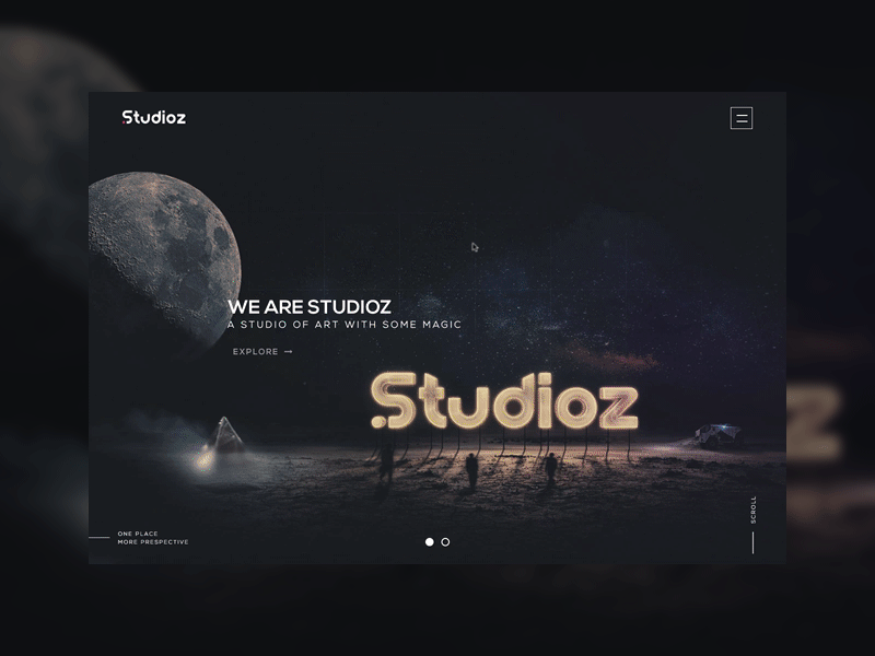 Studioz website animation css design javascript ui ux web web design website
