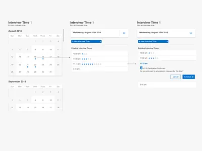 Timeslot Widget calendar interviews recruiter recruiting scheduling time widget