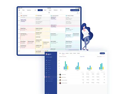 Beauty Salon Managment app analytics beauty salon employees hair ipad management products schedule web