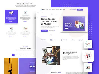 Cendent- Digital Agency Landing Page Design 2019 2019 trend agency app app landing page branding branding agency creative design development home illustration inspiration landing page minimal portfolio uidesign ux web design website