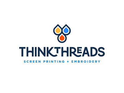 Think Threads Rebrand branding colors company custom font ink logo navy rebrand shirt