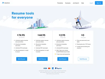 The 2nd part of Resume.io design digital icon interface minimal product design typography ui ux web website