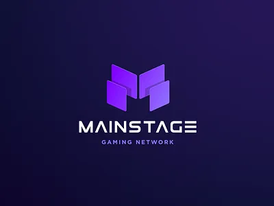 Logo and Icon Design for MainStage Gaming Network chat futuristic games helmet icon design logo design m network stage