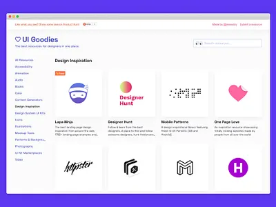 UI Goodies 2.0! card card layout cards goodies resources tiles