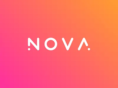 Nova adc branding gradient identity logo logotype nova rounded font