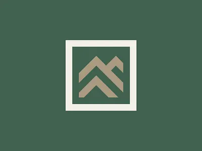 Mountains Symbol brand brand design branding cream design flooring green identity logo logo design mountains muted oak simple vector