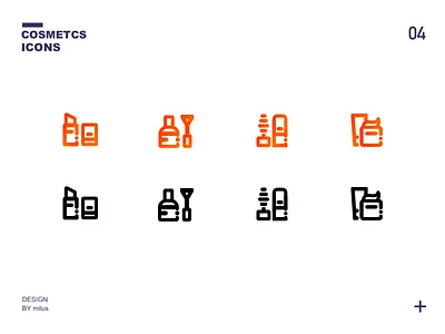 一组化妆品icon ux 向量 品牌 商标 应用 插图 活版印刷 设计