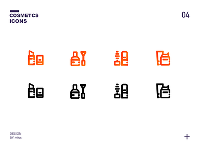 一组化妆品icon ux 向量 品牌 商标 应用 插图 活版印刷 设计