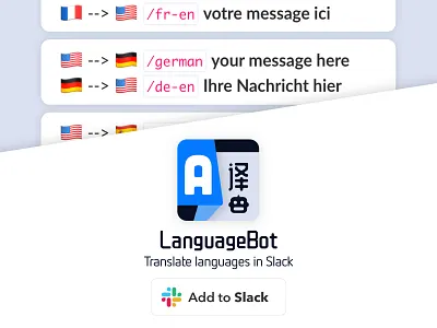 Chatten Sie mit Ihren englischsprachigen Kollegen in Slack ai app app branding bot brand branding chat code data design german germany language logo machine learning slack slack app translation ui ux ui