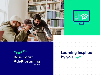 Bass Coast Adult Learning - Brand Identity brand and identity branding education learning logo modern simple