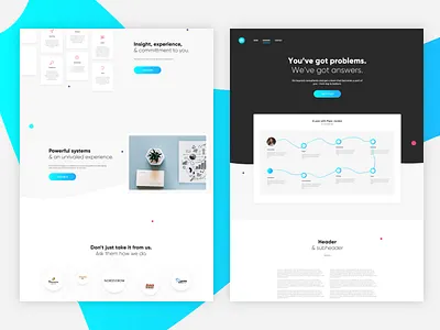 We've got answers clean concept flat minimal ui ux