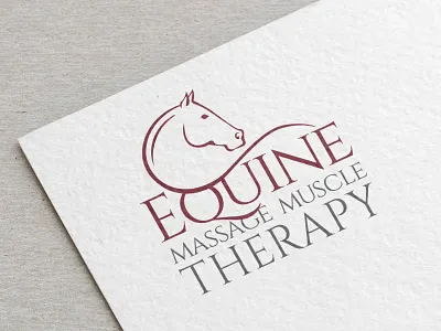 Equine Massage Muscle Therapy Logo Design branding design equestrian equine horse illustration logo massage typography