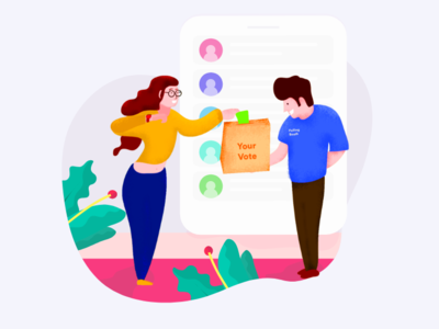 Vote clean freelance illustrator illustration vote