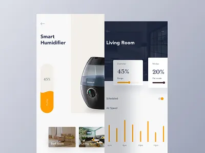 Smart Home App app app branding application design card clean app design controller app dailyui dashboard design design home app ios micro interaction minimalist design mobile app design new trend settings smart home trend 2019 typography ui ux design