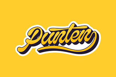 Punten Lettering design graphic design hand lettering lettering logo logo type type type design typography wordmark