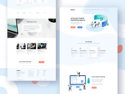 Digital Marketing Landing Page agency e commerce freelancer homepage illustration jobs landing page minimal product remote theme themeforest typography ux uxdesign visual design web web design website