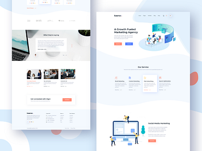 Digital Marketing Landing Page agency e commerce freelancer homepage illustration jobs landing page minimal product remote theme themeforest typography ux uxdesign visual design web web design website
