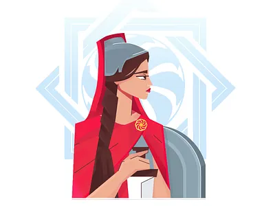 Armenian mythology 2 2d armenia art characer design dribbble girl god godess illustrator old ornament shield sword vector war woman