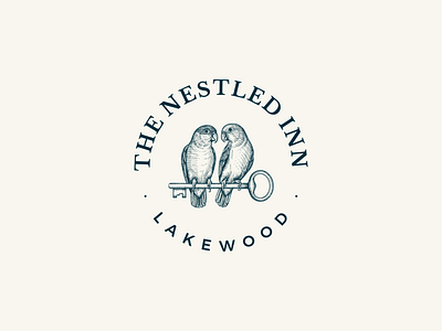 The Nestled Inn - Logo design animal artisan bird brand identity branding hand drawn illustration logo logo design nature rustic vector vintage