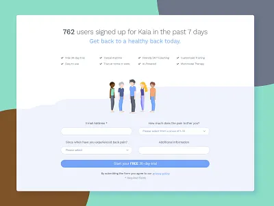 Health App Landing Page Design design landing ui ux web