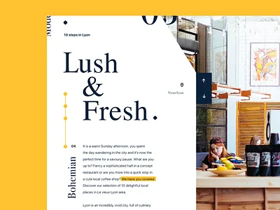 Lyon city travel guide city guide travel typography ui user interface design ux ui website