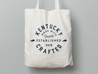 Kentucky Crafted Tote apparel branding design logo print typography
