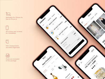 Moir - Ecommerce UI Kit design iphone ui ui kit ux
