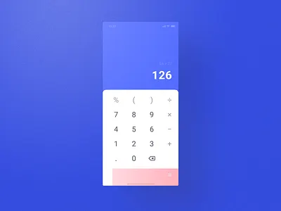 Cream Theme Calculator blue calculate calculation calculator calculator app daily design math minimal numbers simple ui user experience user interface ux visual