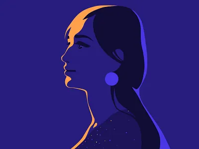 Diva art beautiful design flat girl illustration light retro vector woman