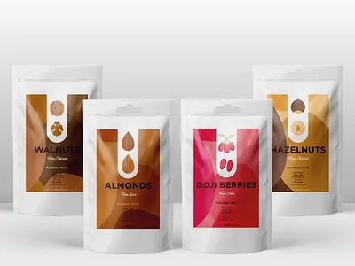 Nuts Packaging almonds goji hazelnuts illustrator packaging pattern simple vector walnuts