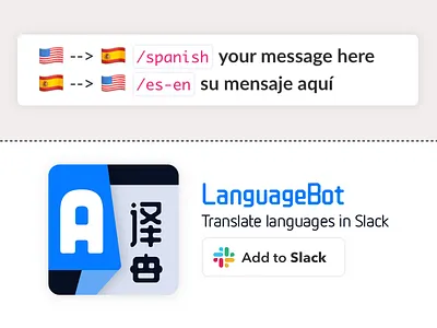 ¿Tienes colegas de habla inglesa con los que trabajas en Slack? app app branding argentina bot branding chat columbia design language logo machine learning slack slack app spain spanish translation ux ux ui