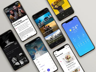 Awesome iOS UI Kit blog ecommerce icons ios iphone marketplace mobile mobile app multimedia navigation profile sign up social stats templates travel ui design ui kit ux design walkthroughs