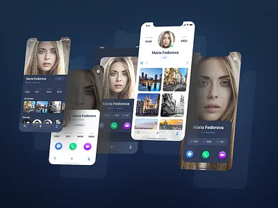 Daily UI #006 / User Profile account app call card dailyui dailyui 006 girl image interface message mobile profile screen ui deisgn uix