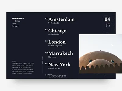 Homepage city clean food grid travel typogaphy ui ux website