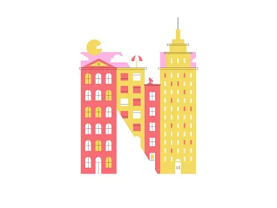 N – New York City 36 days of type badge building buildings city city skyline clean clean design emblem flat design letter n line illustration logo n new york new york city ny skyline skyscraper sunny