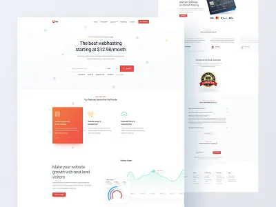 Web Hosting landing page business agency corporate freelance code developer homepage home digital server hosting host market marketing interaction modern interface experience bootstrap landing page bundle react next html css responsive sourabh template theme psd js typography logo flat ui ux user web website webdesign
