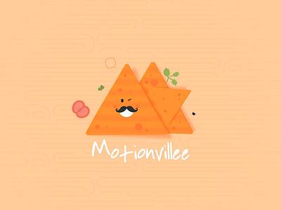 Mv Nachos:) 2d flat design illustration logo