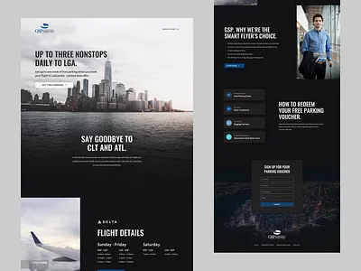 Airport Landing Page - ALT airport clean design flight header landing page minimal typography ui user interface design