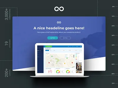 Header Styles Collection #5 design header design landing page multipurpose prototype sketch sketchapp startup template ui ui kit ux web website