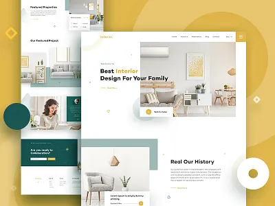 Interior Landing Page architechture clean clean house design furniture home interior interior landing page landing page minimal modern product ui ux website