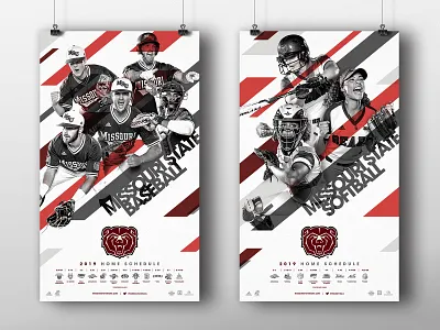 Missouri State Athletics 2018-2019 baseball college athletics poster poster design softball