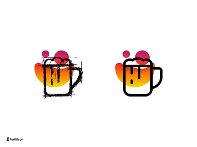 Icon a Day Challenge - Beer Icon beer design drink gradient icon icons illustration line party stroke texture textured vector