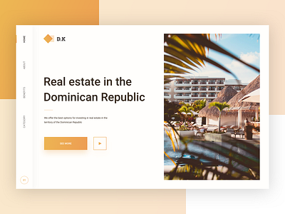 Real estate page branding clean design flat illustration logo type typography ui vector web website