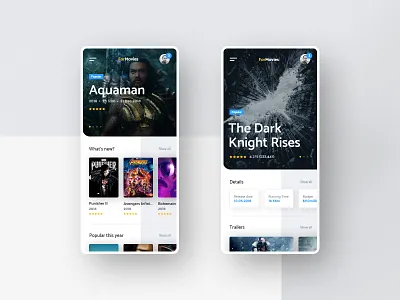 #7 ForMovies - Mobile App Concept app application clean dark design film flat graphic home minimalism mobile modern movie movies phone slider ui ux