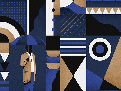 Rainfall character editorial art editorial illustration illustration illustrator pattern texture weather