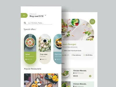 Food Delivery App app app design delivery app food food delivery app food order item menu restaurant app ui ux