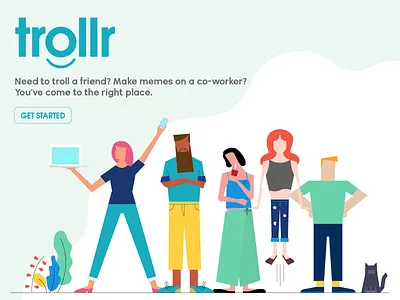 Troll A Friend abstract branding character clean concept design graphic illustration illustrator minimal ui ux vector