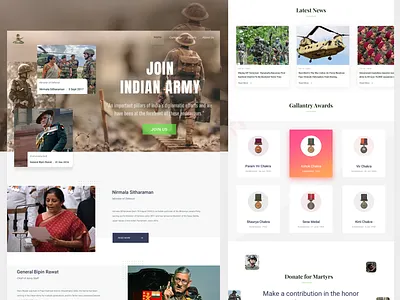 Join Army Website army awards banner cards donate gallery gradient join join us military news presentation website website banner