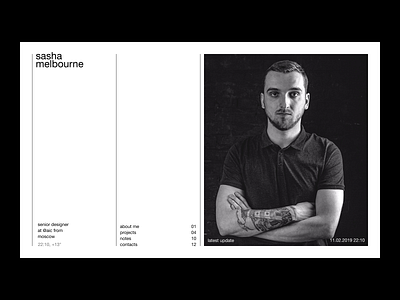 Personal Portfolio 2019 clean concept design helvetica magazine portfolio typogaphy ui