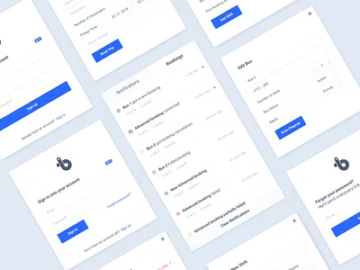 Modal views alert app blue clean dashboard design interface modal notifications ui web